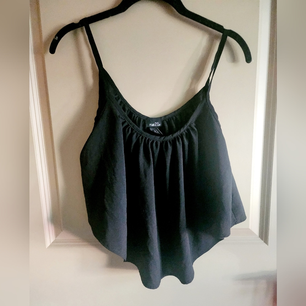 Rue 21 Black Flowy Tank top